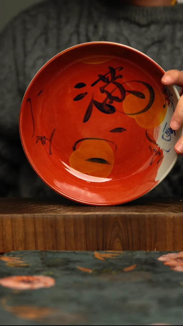 瓷片釉下彩手工手绘同款陶器