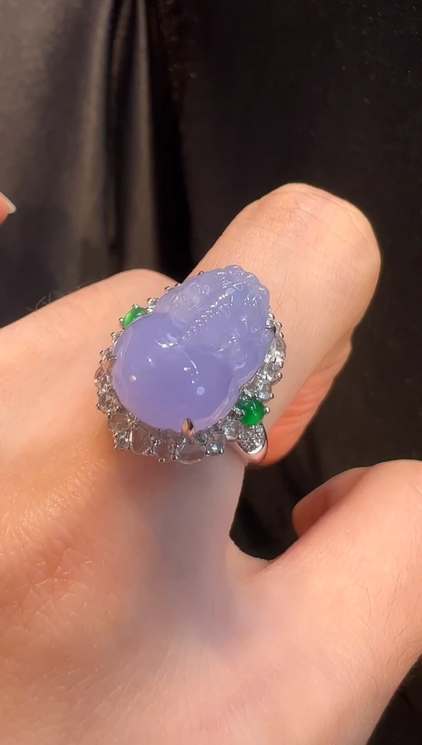 18K金镶嵌戒指翡翠L6戒指