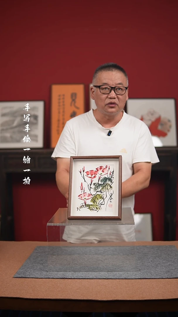 国画手绘-10寸摆台花鸟