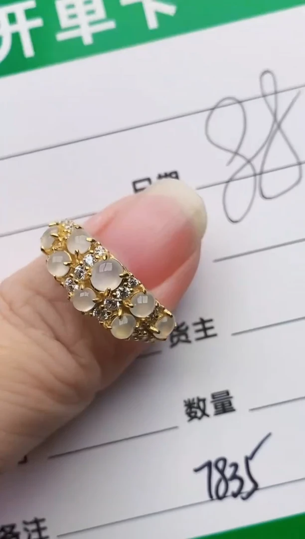 颈饰银S925镶嵌翡翠7835