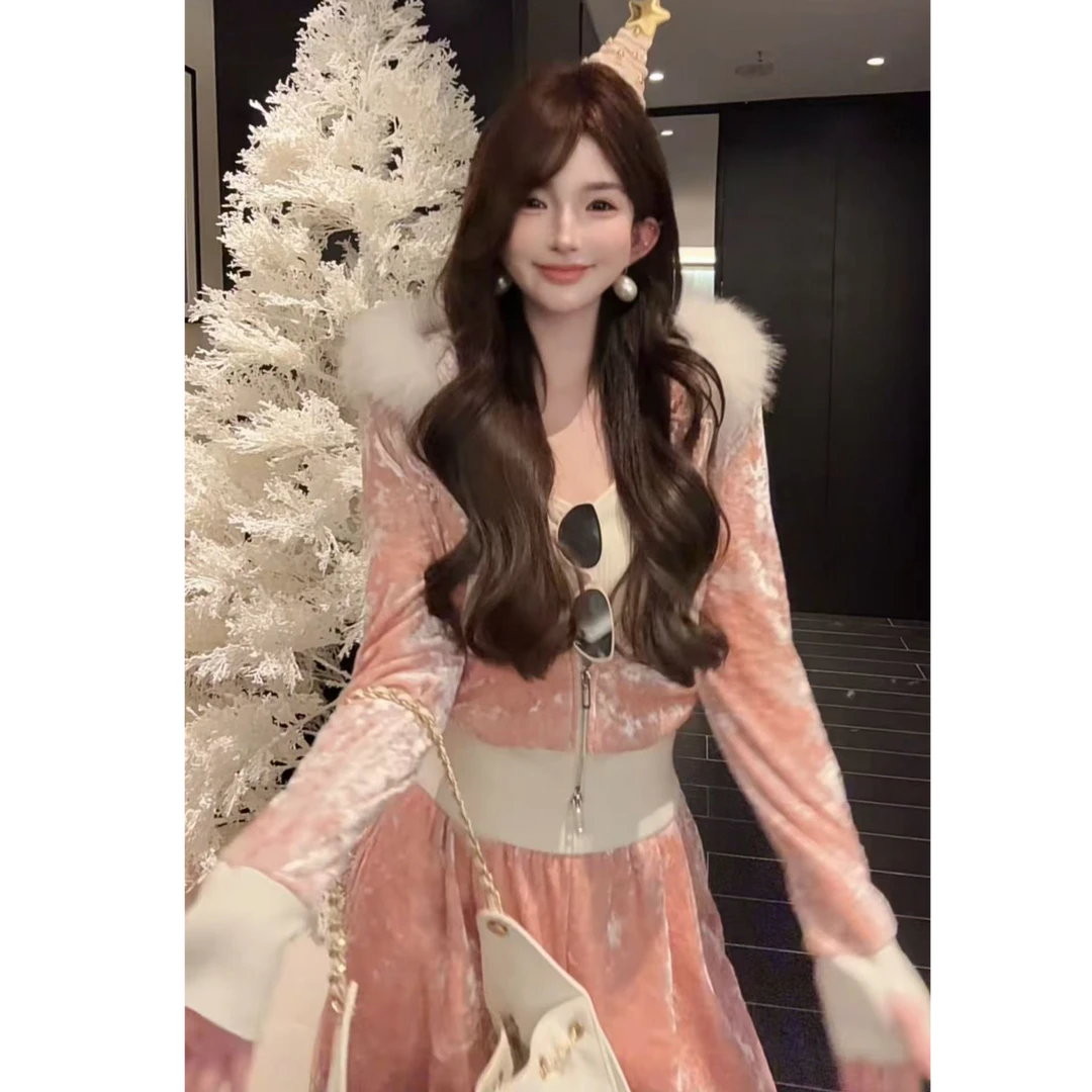 GUIDI GUDI【温柔坐标】秋冬设计款休闲百搭两件套套装/黄加蓝