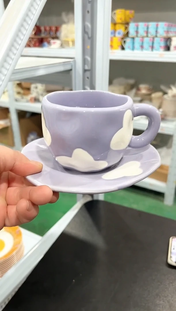 杯子陶（简装）早餐杯碟一套