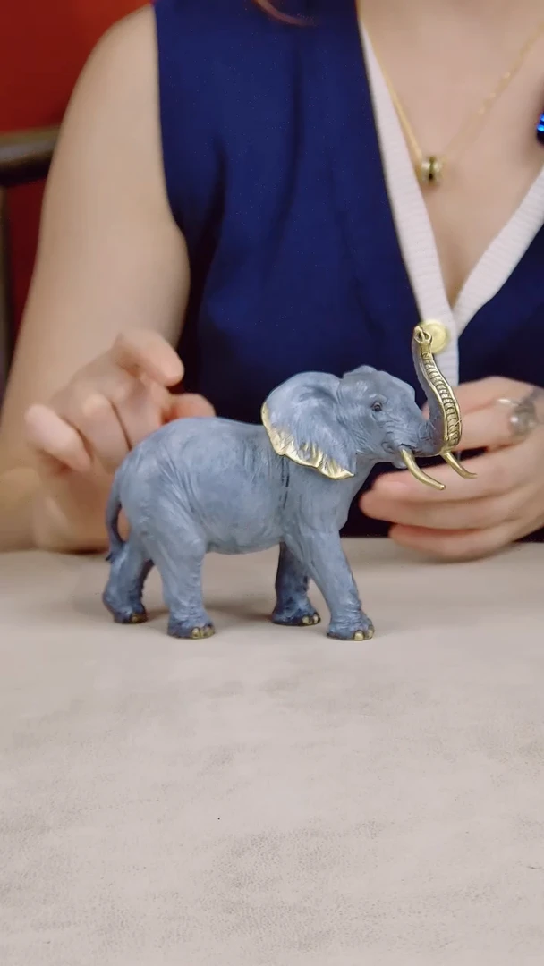 黄铜全黄铜摆件吉祥大象