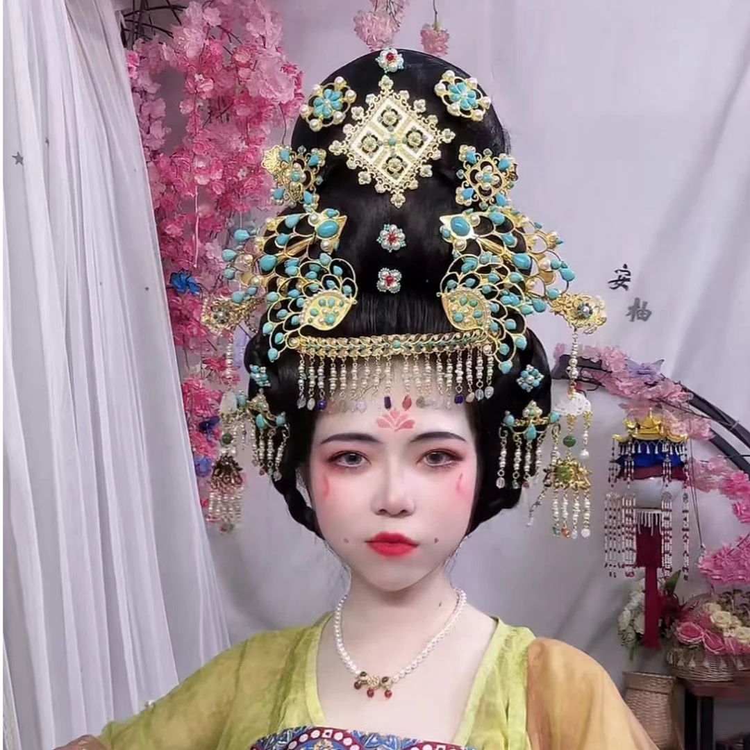 李锤公主冠饰发冠发钗华丽同款唐风汉服头饰额饰品