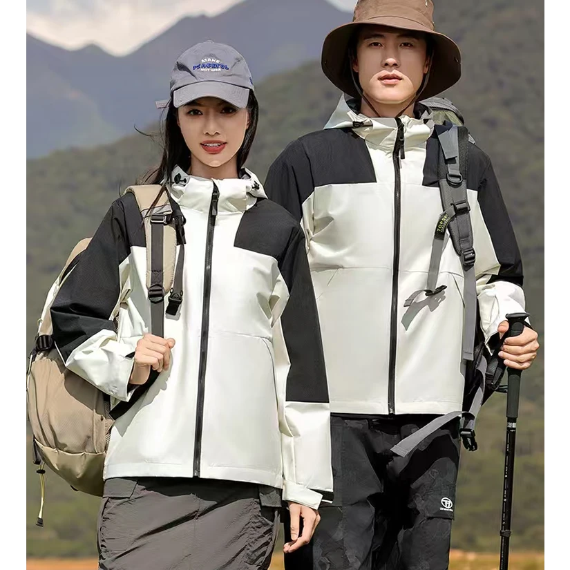 新款男女同款情侣户外夹克防风防水冲锋衣春季旅游SDD22