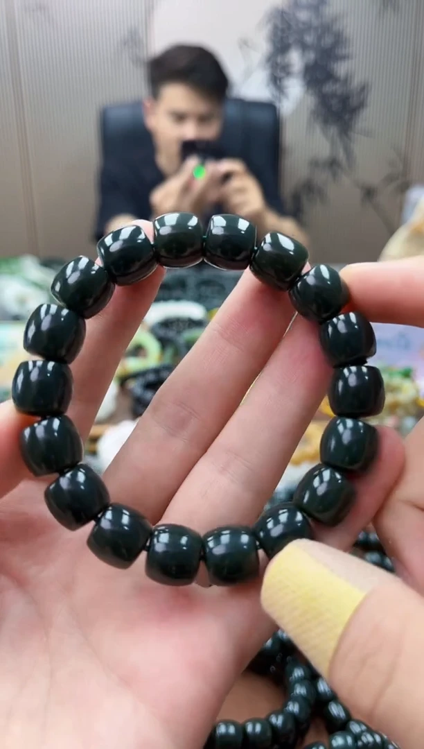 手串未镶嵌和田玉纯天然新疆且末蓝12
