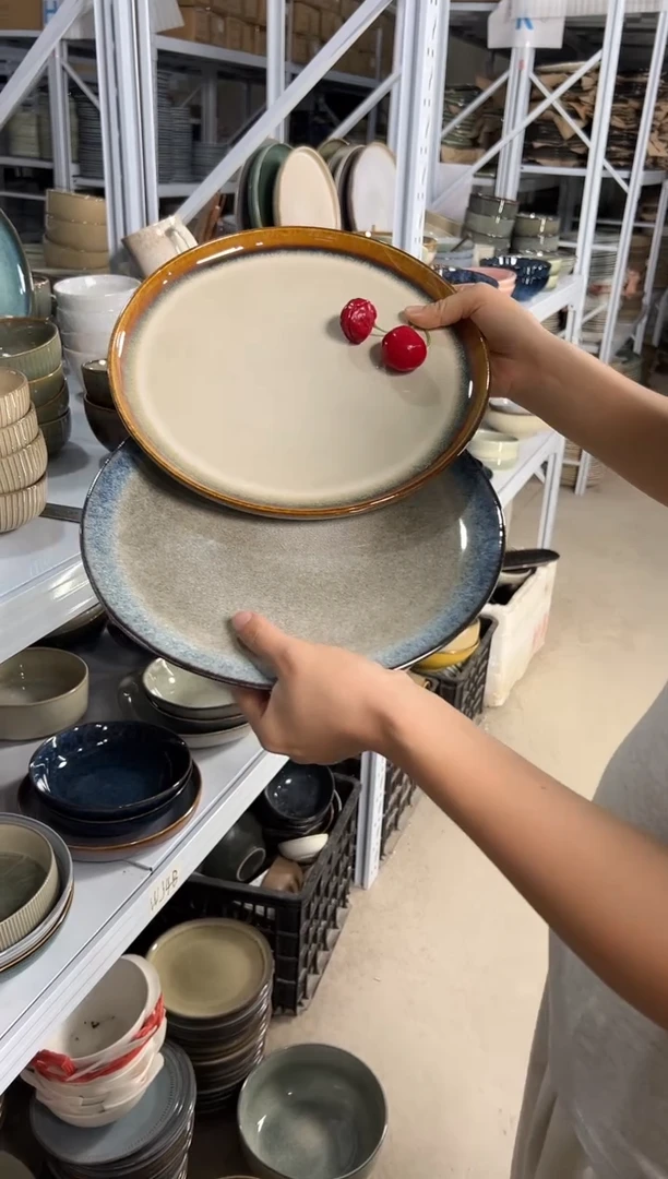 陶瓷外贸尾货瑕疵满20包邮X2大盘