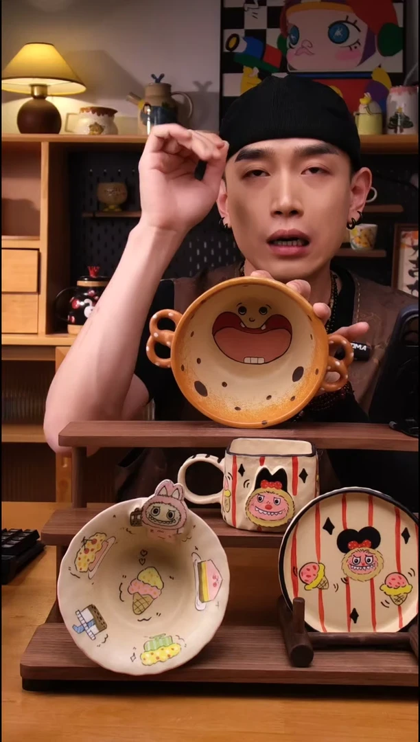 杯子景德镇可爱设计师款陶瓷