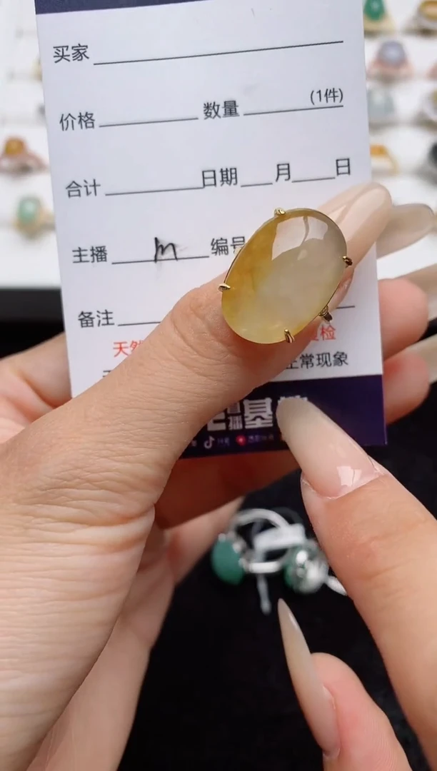 翡翠戒指银S925镶嵌.