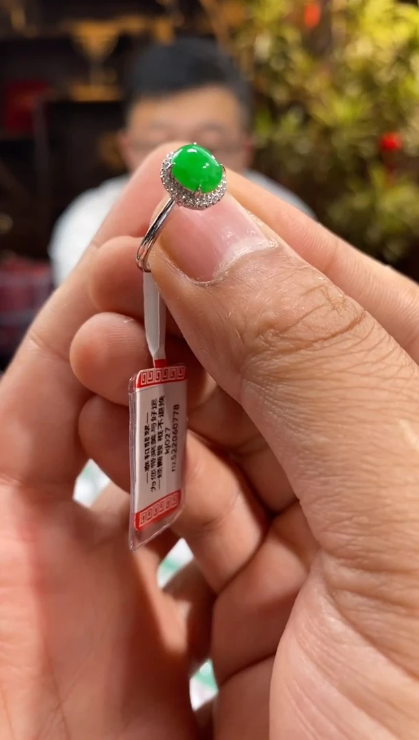 翡翠戒指未镶嵌会****眉kj027天然缅甸翡翠A货