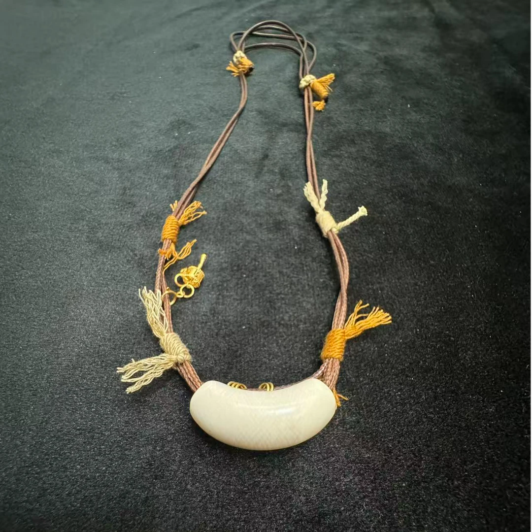 天然猛犸锁骨项链吊坠