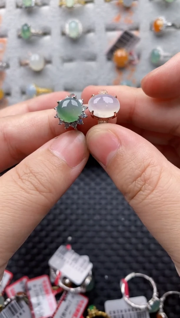 【闪购商品】翡翠戒指银S925镶嵌444444---2