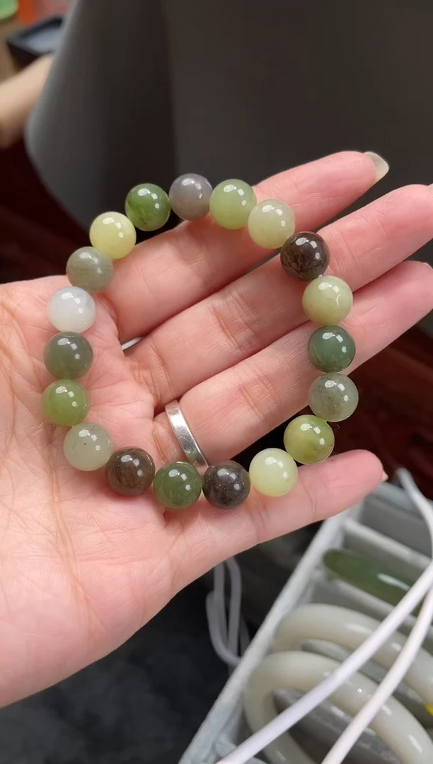 未镶嵌手链和田玉天然和田玉青海料多宝手串10mm