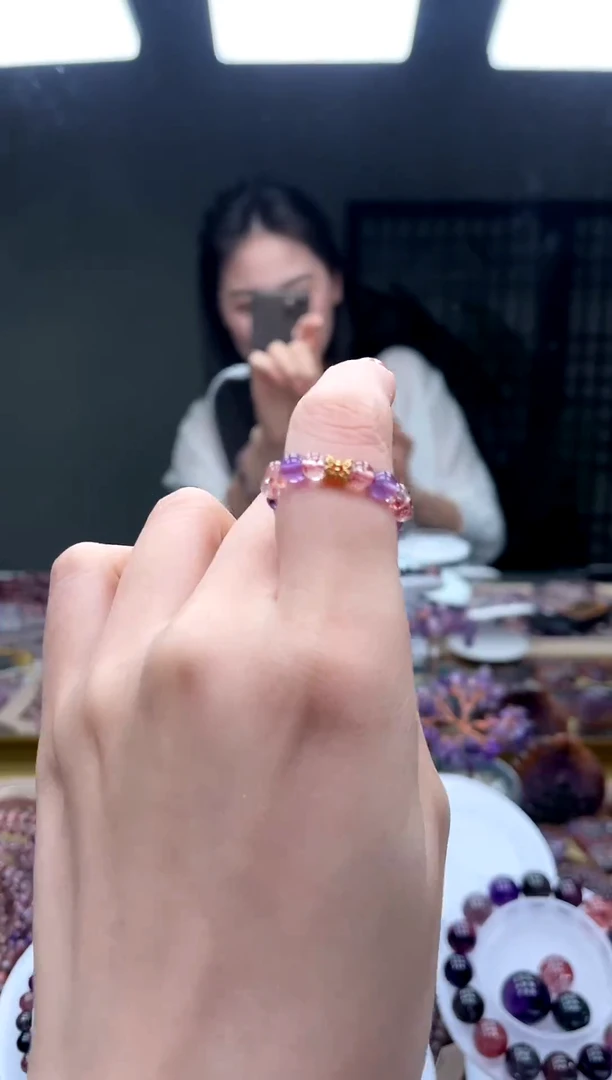 未镶嵌戒指水晶超七金草莓戒指 多样性发一