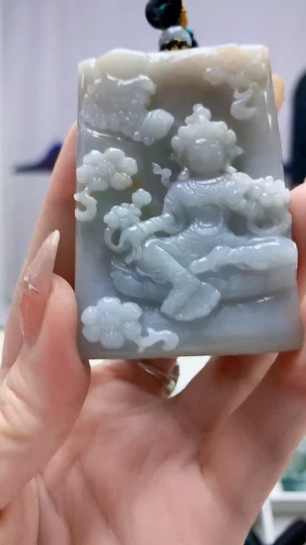 定制翡翠未镶嵌4917DD-毛货挂件97