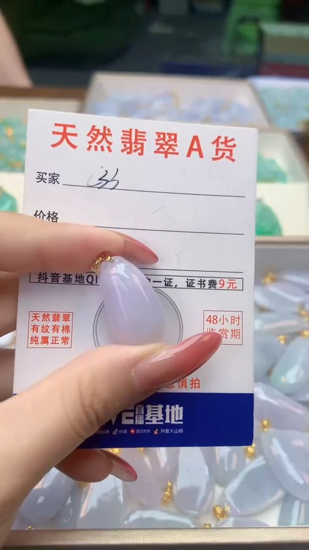 颈饰未镶嵌翡翠天然A货翡翠挂件