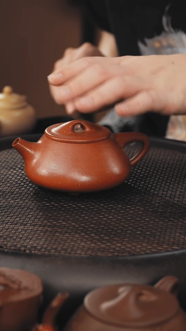 茶壶紫砂景舟石瓢 红降坡泥