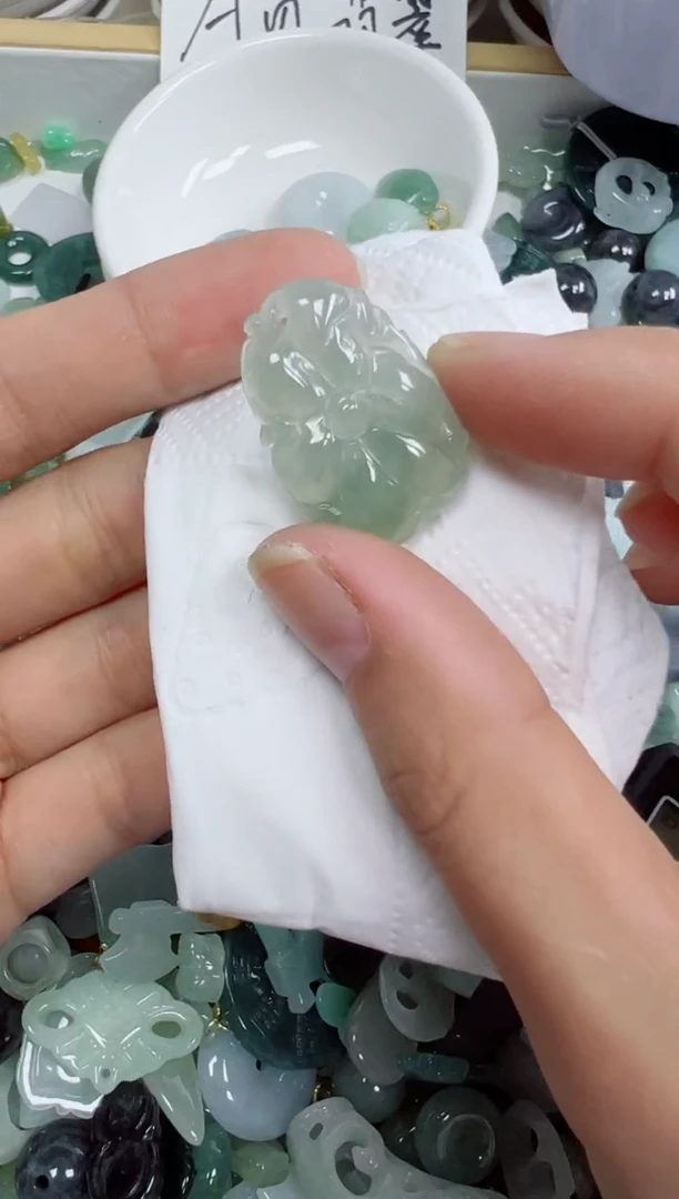 散珠翡翠385号链接，A货翡翠