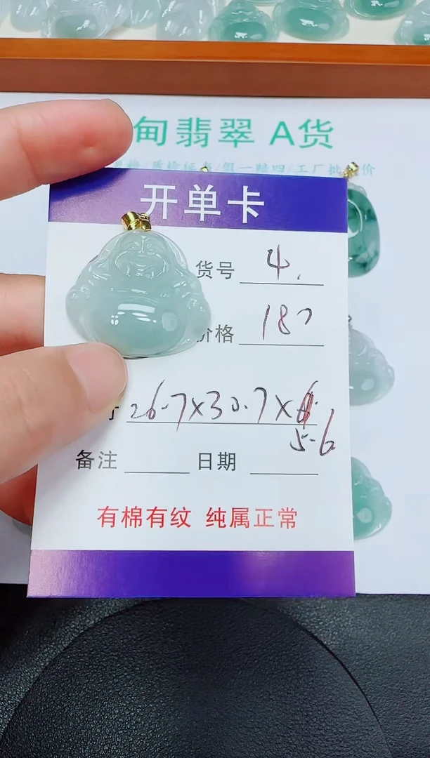 翡翠未镶嵌吊坠(赠链)4