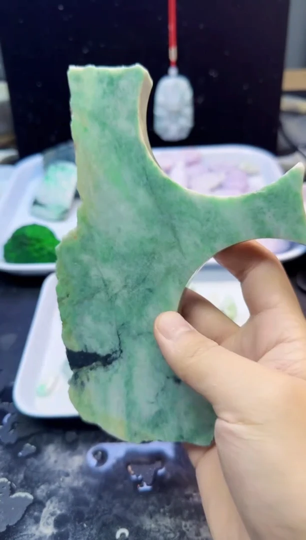 颈饰未镶嵌翡翠029天然A货翡翠