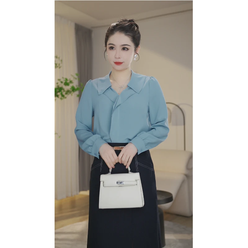 【曼曼甄选】欧若风多色衬衫女法式时尚上衣宽松百搭显白8391029