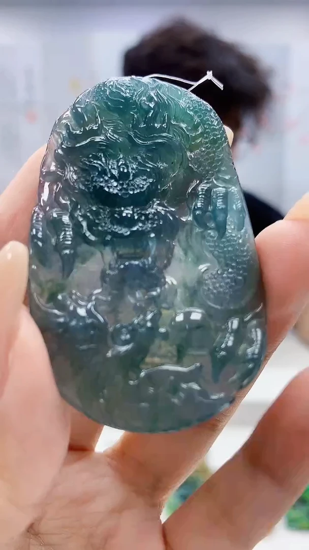 定制翡翠未镶嵌4688xx-毛货挂件39