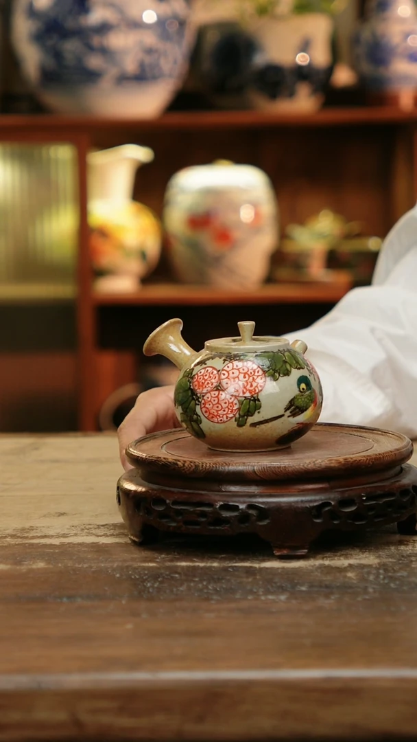 摆件景德镇纯手工釉下彩精品茶具