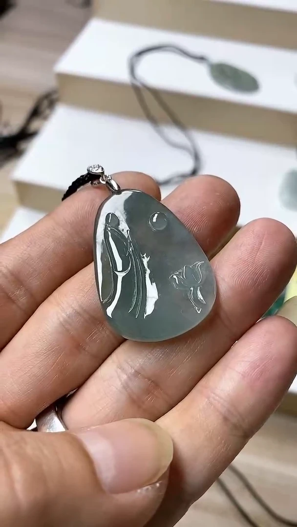 颈饰未镶嵌翡翠啊*1天然缅甸翡翠A货分两单