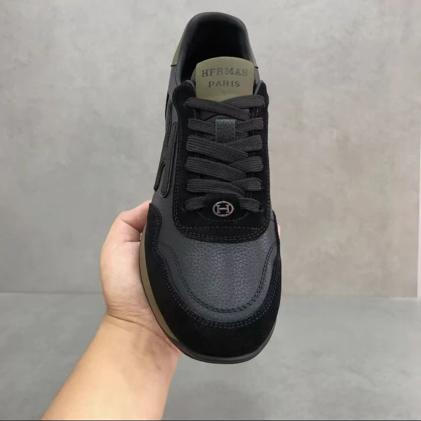 新款高品质全皮面休闲百搭男鞋