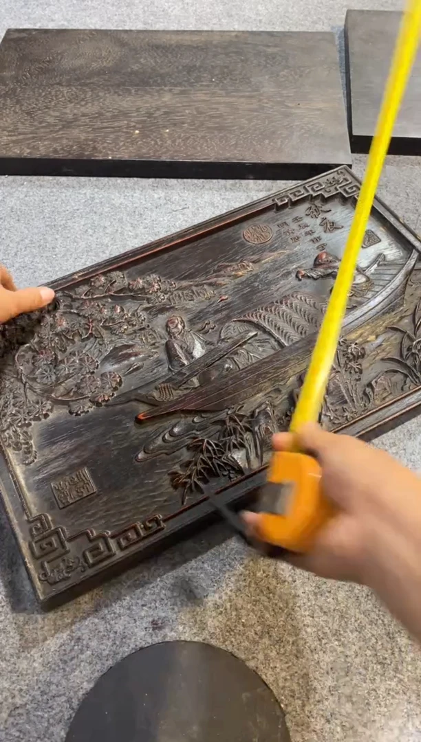 香榧木紫檀拆件雕刻板以直播间实物为准微瑕老物件