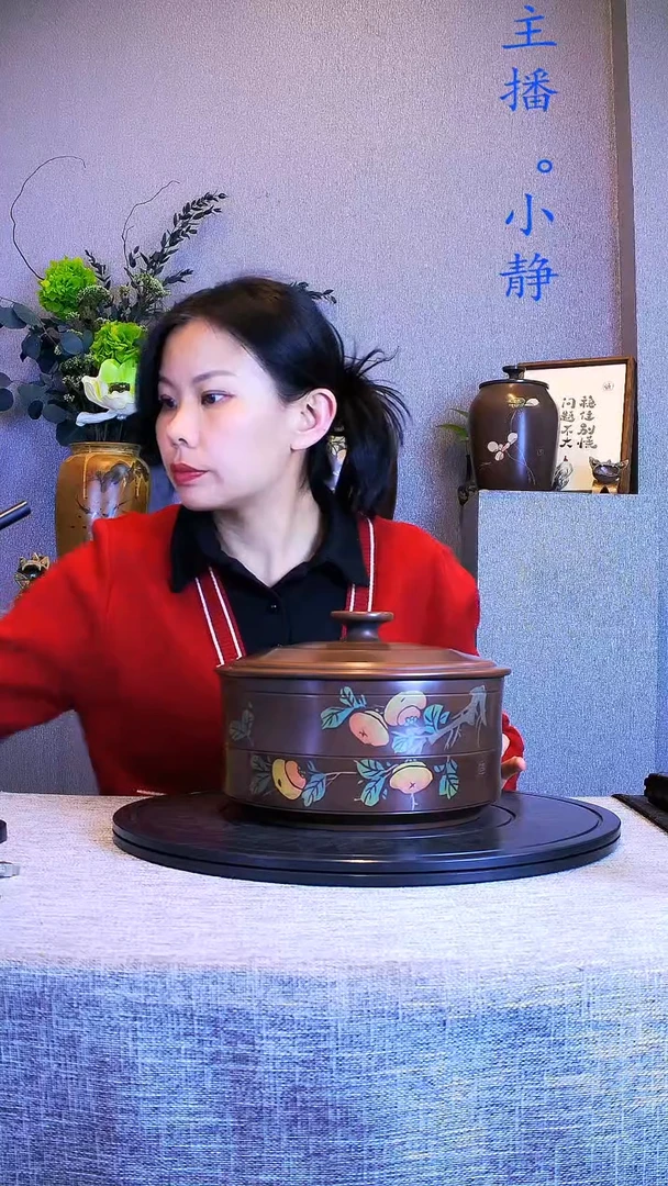 全手工紫陶茶罐精磨357饼4片001