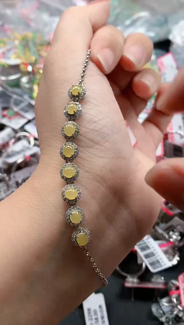 银S925镶嵌戒指翡翠天然A货缅甸翡翠