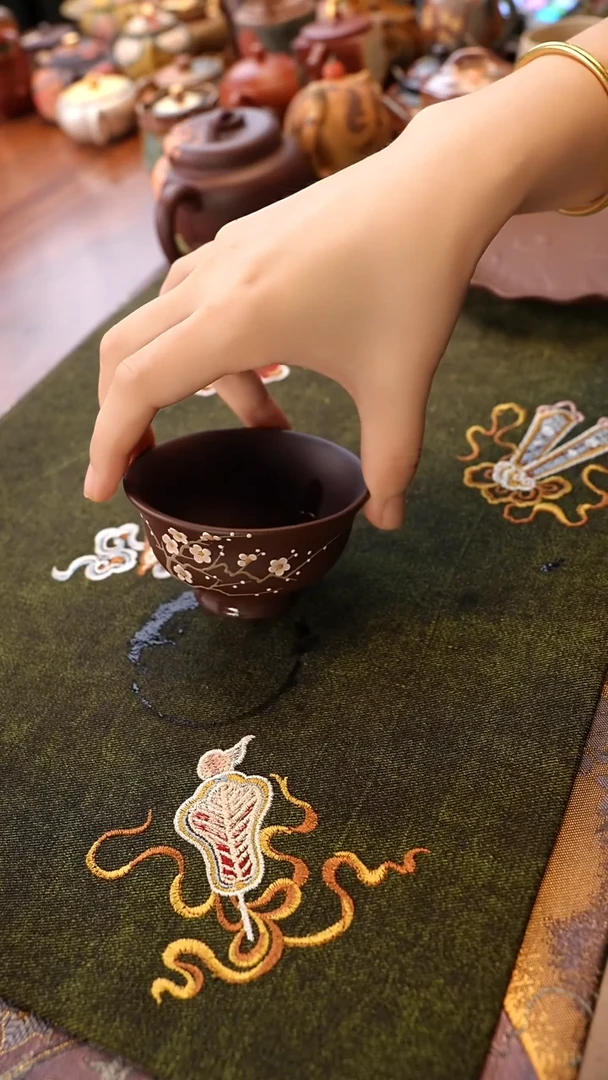 茶壶紫砂紫泥梅花杯