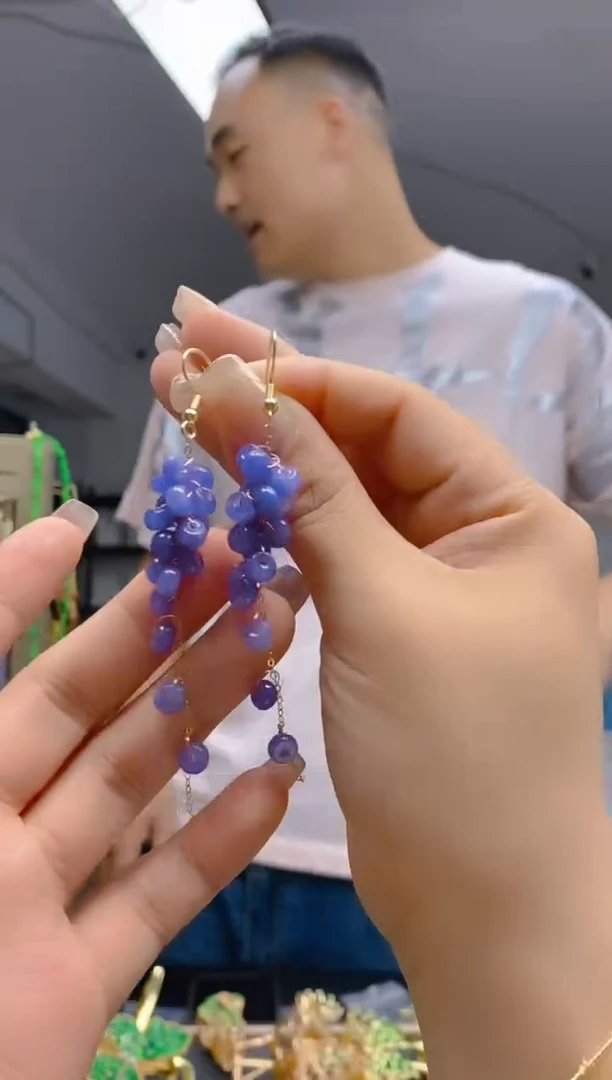 【闪购商品】翡翠耳饰合金160翡翠耳钩