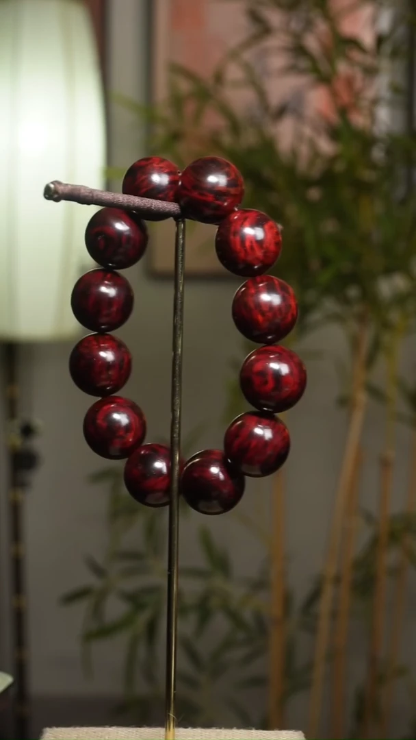 降真香手串/手链海南红降2.0cm红土料满芝麻