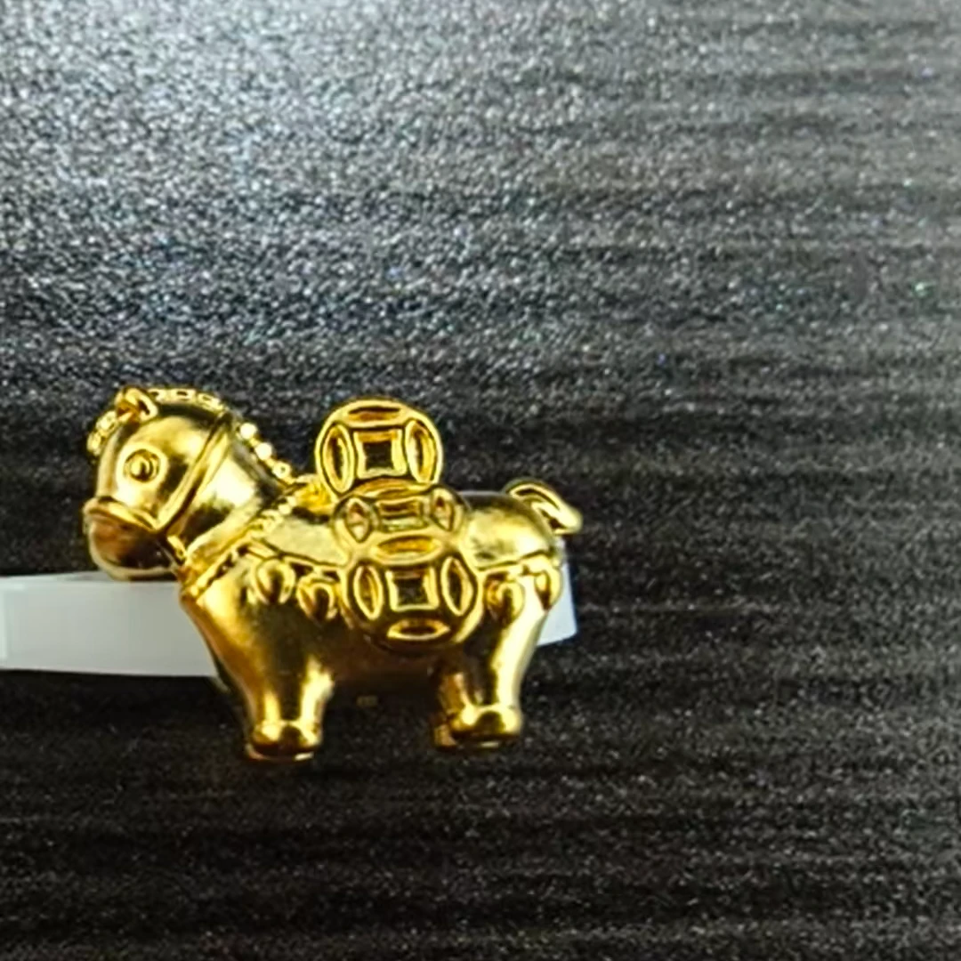 【莹莹专享】足金999 钱币马 ZP 0.19 纳金添喜