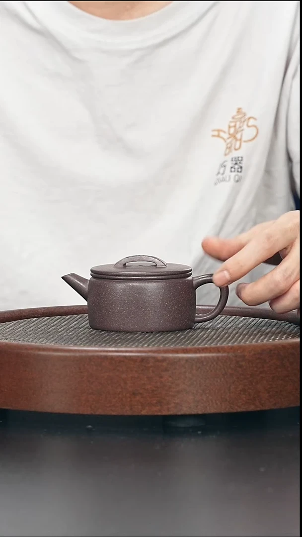 茶壶紫砂汉瓦-老天青-全手工无添加-150cc（完美品）