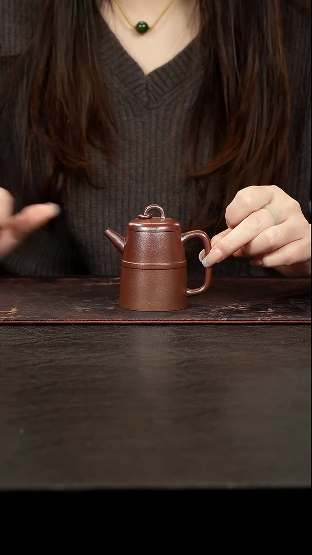 茶壶紫砂法*利柴烧天青泥花樽100cc