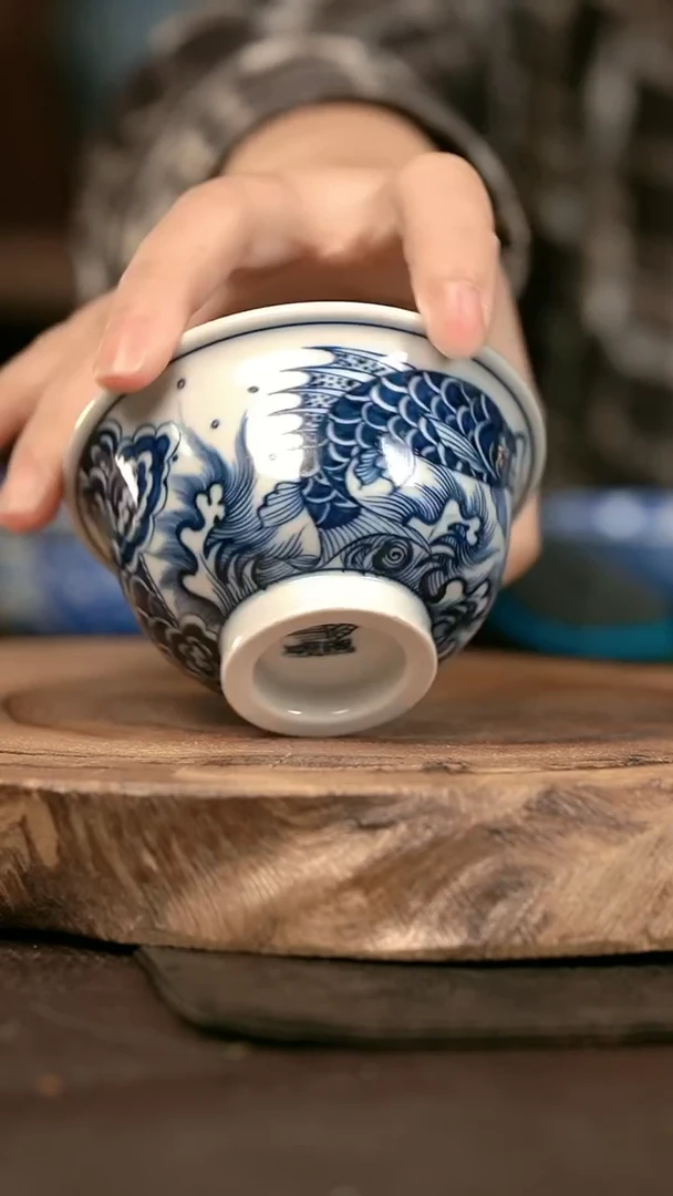 手绘 高温现代瓷   气窑  鱼化龙大压100C