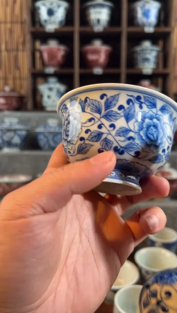 【闪购商品】a146天禄言瓷缠枝莲盖碗