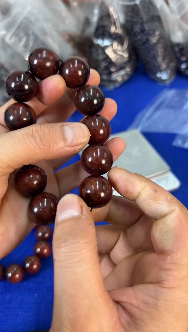 手串/手链黄花梨/降香黄檀2.0水波纹手串