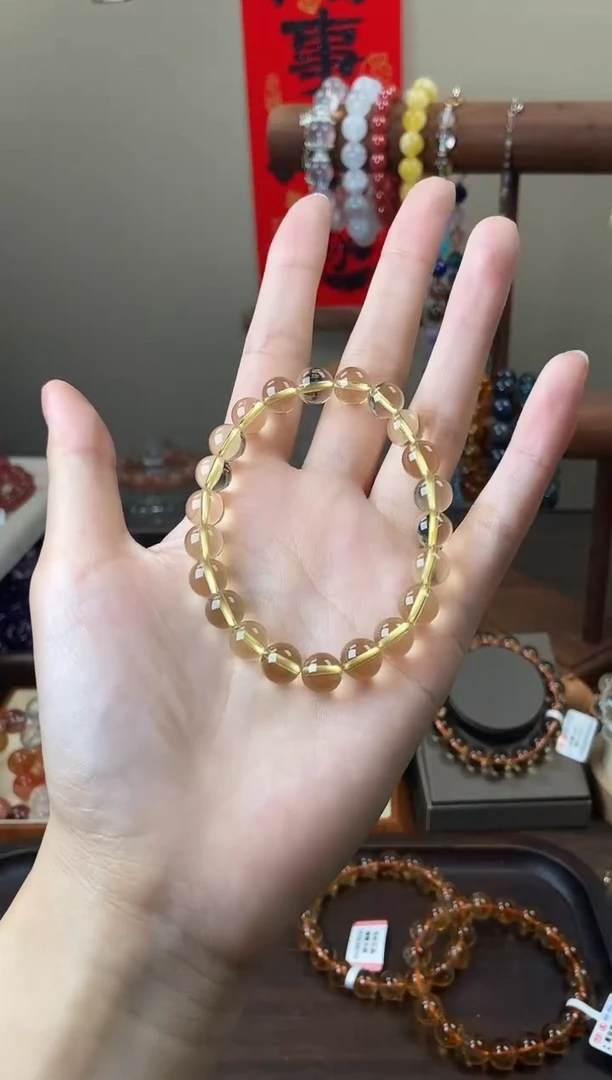 未镶嵌手串水晶黄水晶8m