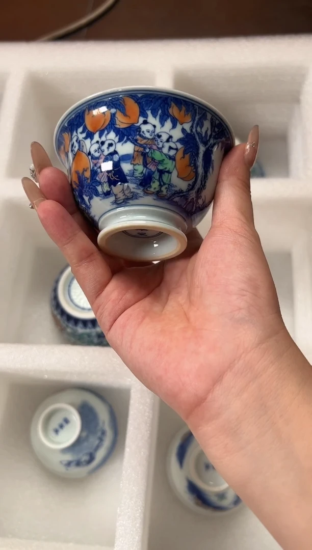 瓷片叶***记景德镇瓷器茶器茶杯