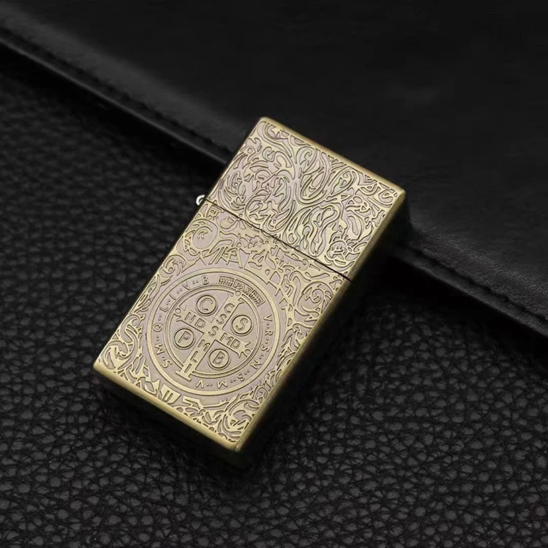 煤油打火机  超薄雕刻古铜康斯坦丁男士礼品送礼防风打火机