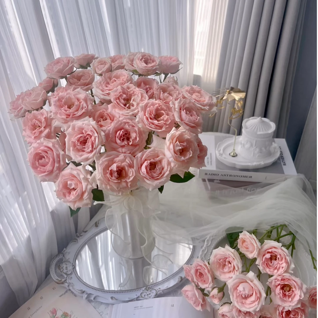 【蜜桃千层多头玫瑰】任意两单及两单以上鲜花顺丰包邮发货