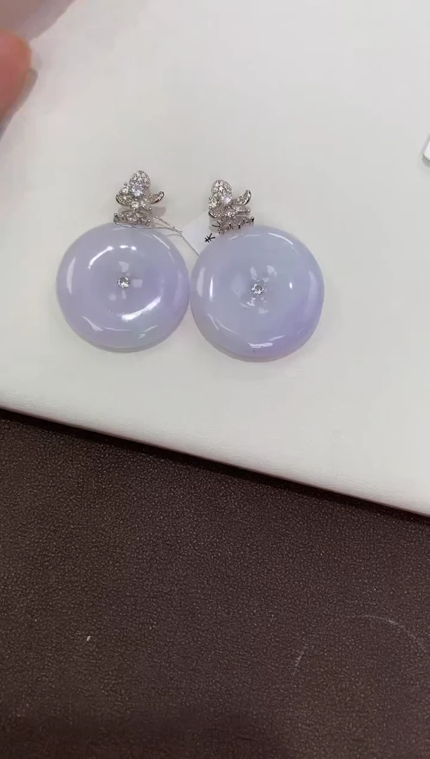 翡翠银S925镶嵌颈饰天然缅甸a货淡紫(多样性发其一)