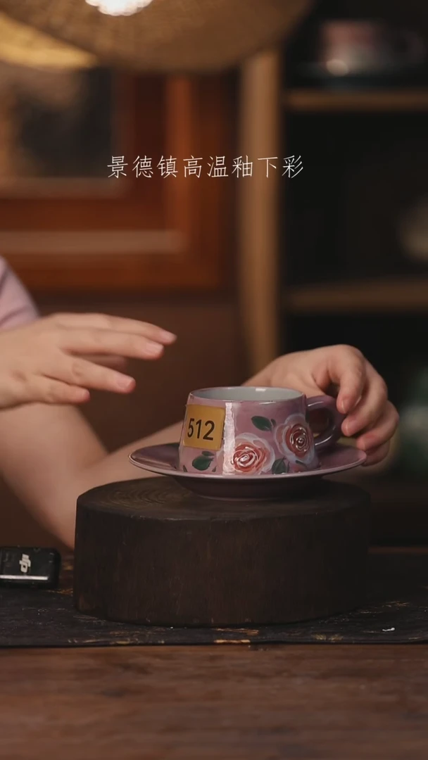 陶瓷景德镇高温釉下手绘陶瓷512