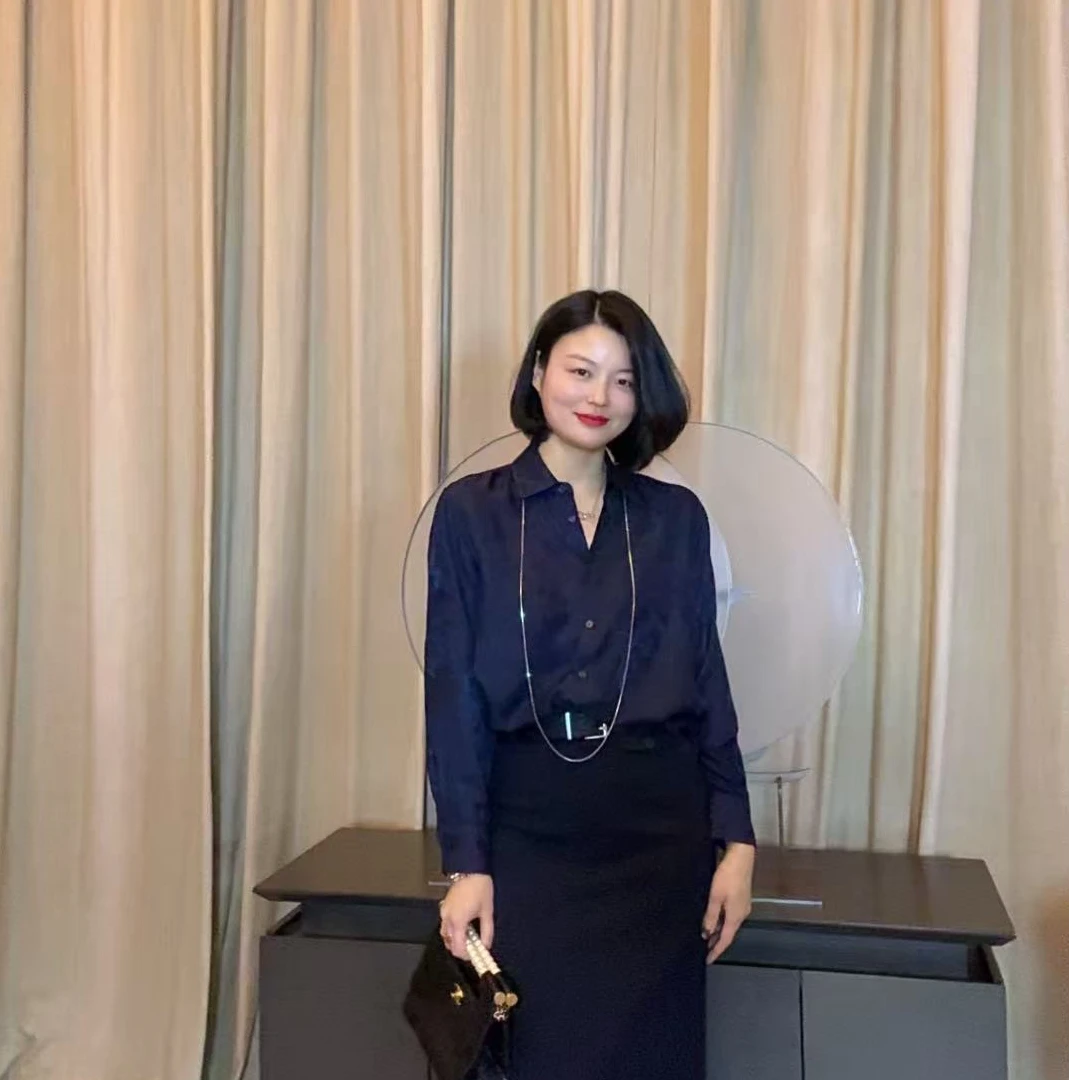 TANTAN 显瘦气质百搭牛仔翻领衬衫XD 2562