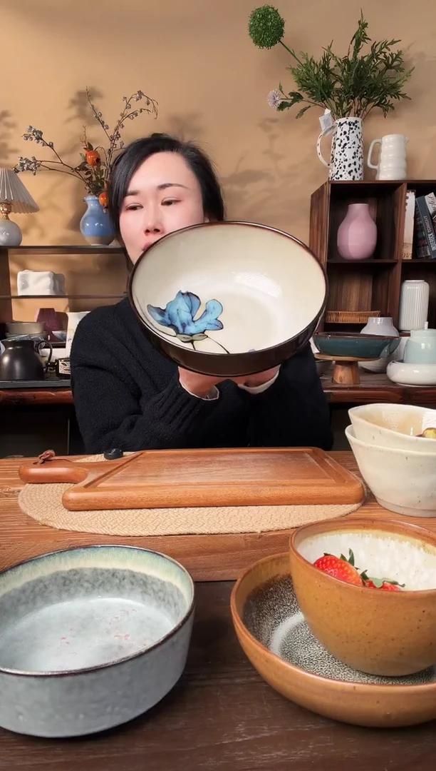 9英寸木兰蓝大汤碗微瑕