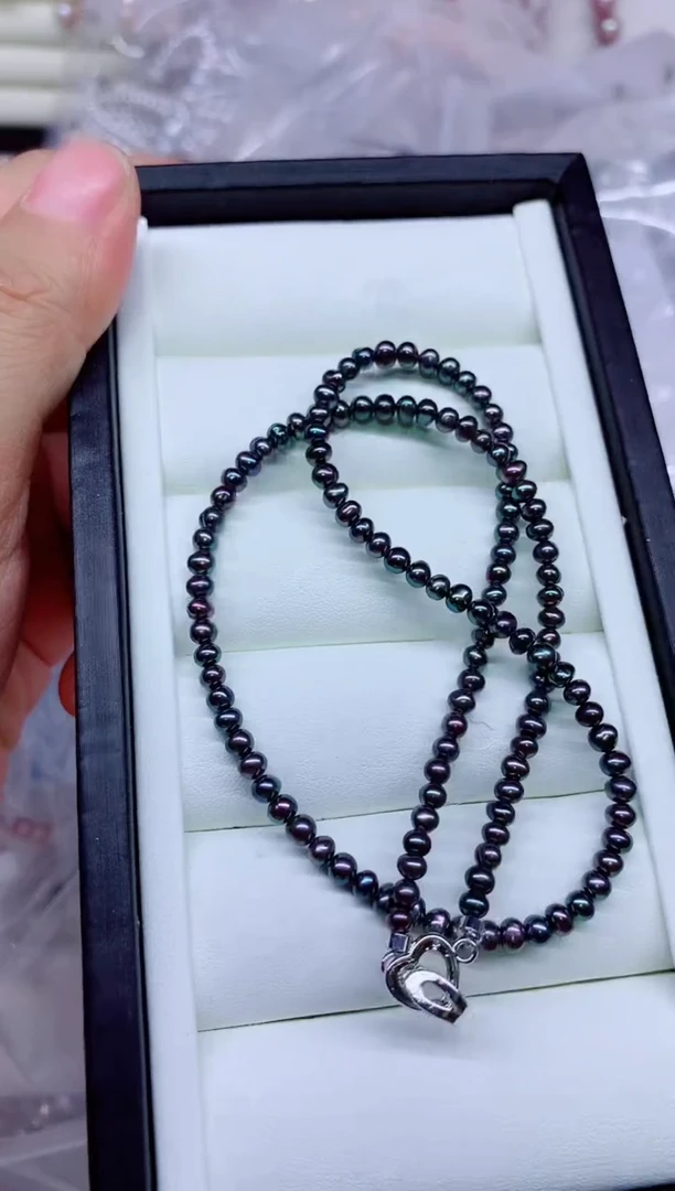 淡水珍珠合金项链非无暇